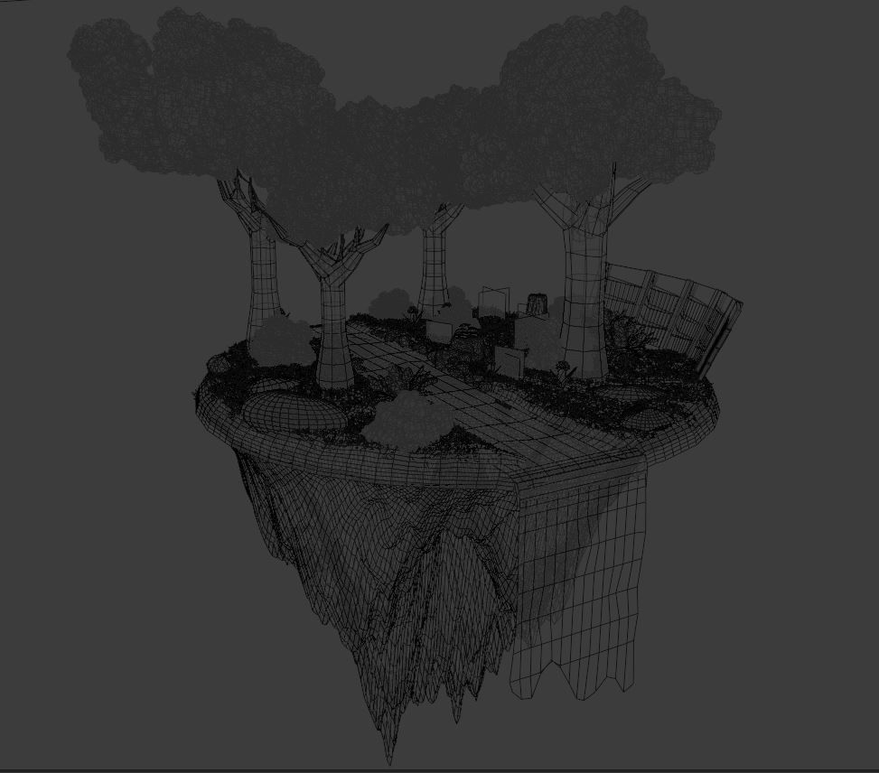 Floating Island 3D model_3