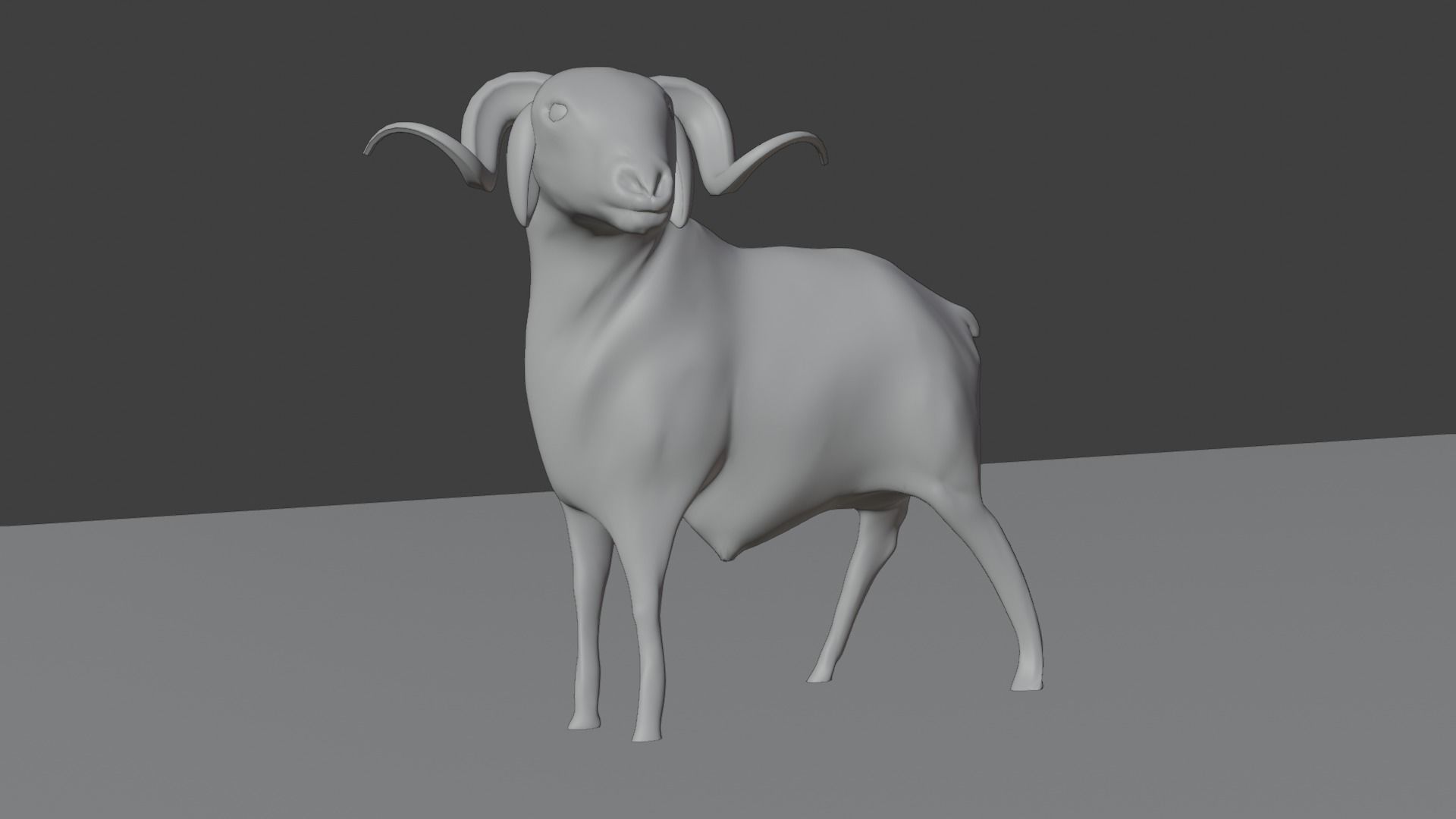 ram goat Free 3D model_1