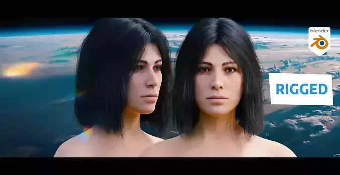 Neno - Realistic rigged Female 3D model Neno - Realistic rigged Female 3D model