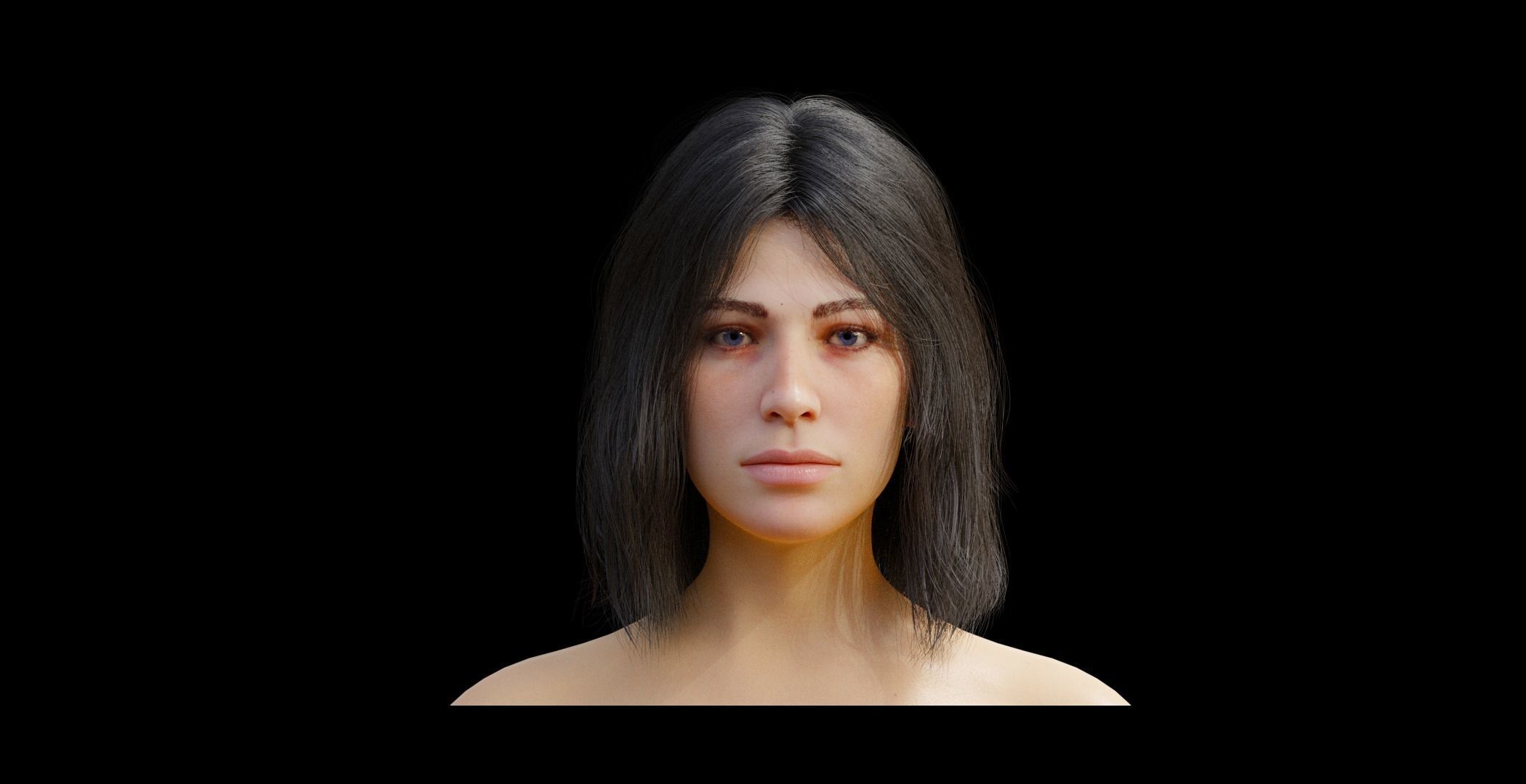 Neno - Realistic rigged Female 3D model_1