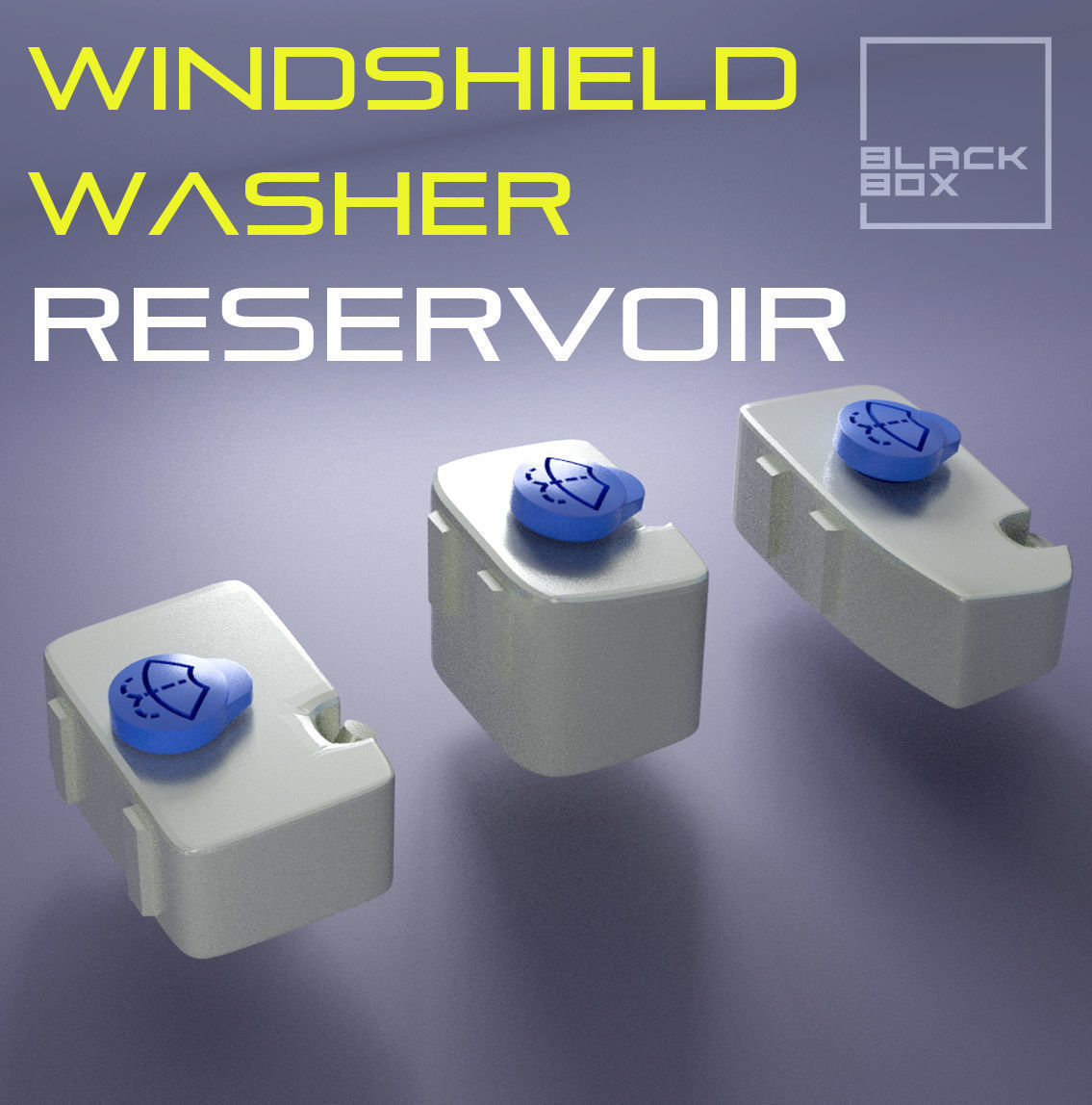 Windshield Washer Reservoir Set 3 types 1-24th 3D print model_3