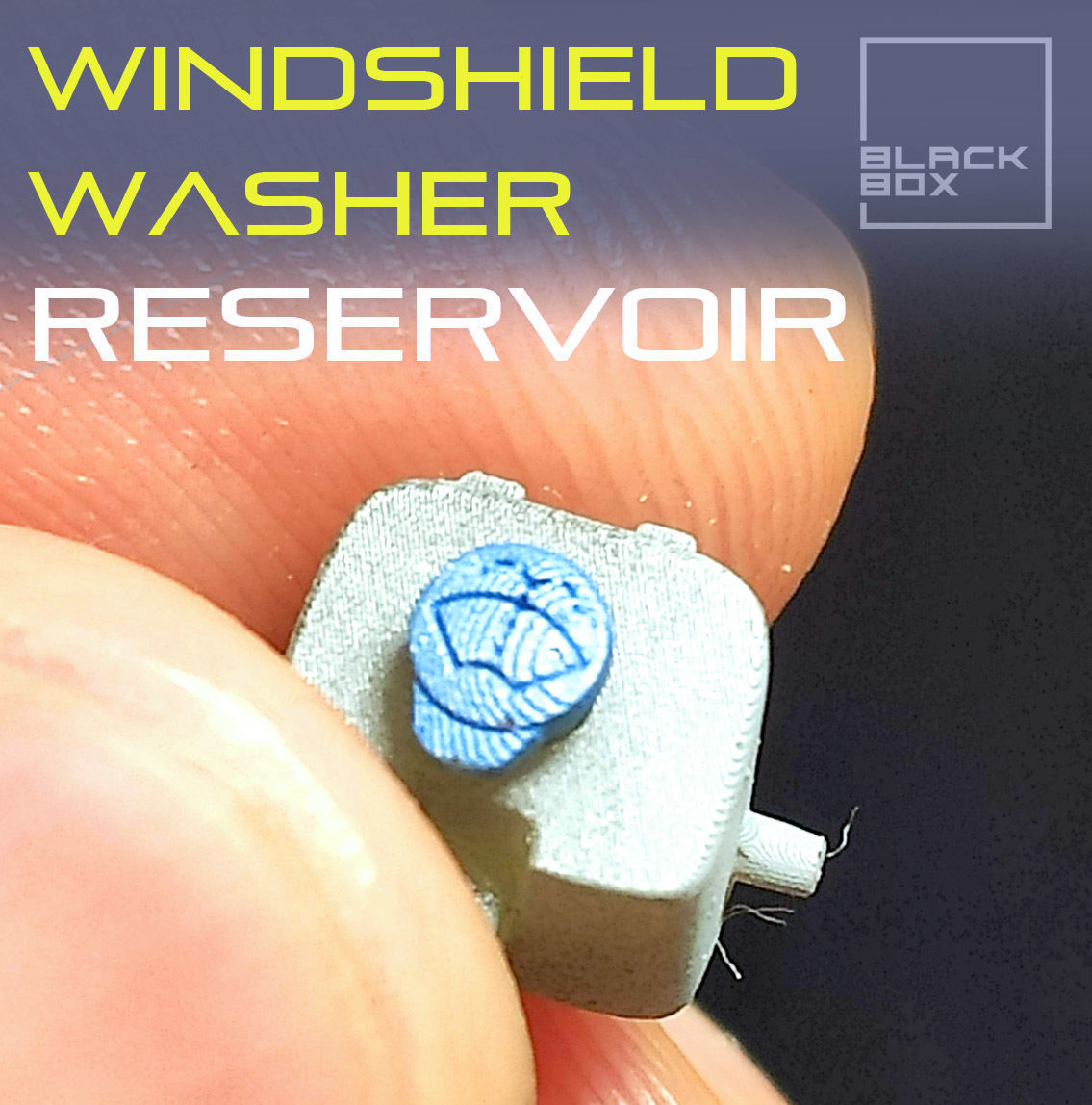 Windshield Washer Reservoir Set 3 types 1-24th 3D print model_1