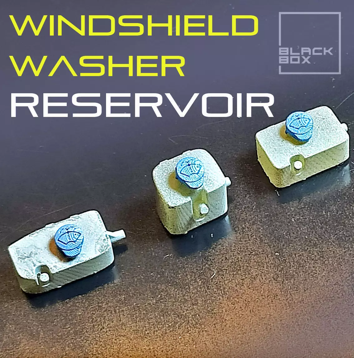 Windshield Washer Reservoir Set 3 types 1-24th 3D print model_0