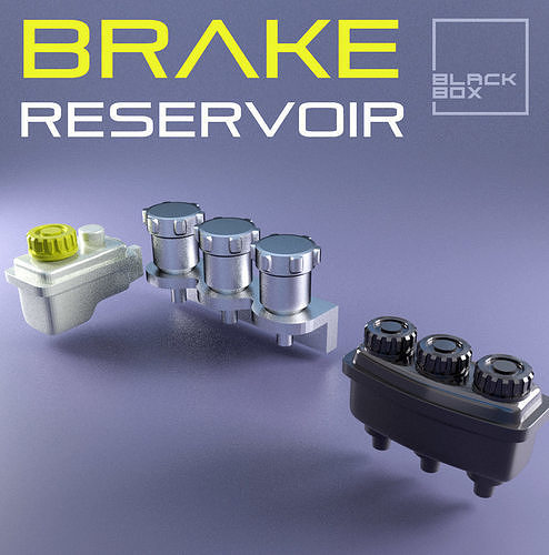 Brake Reservoir Set 3 types 1-24th 3D print model