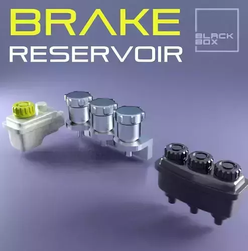 Brake Reservoir Set 3 types 1-24th 3D print model