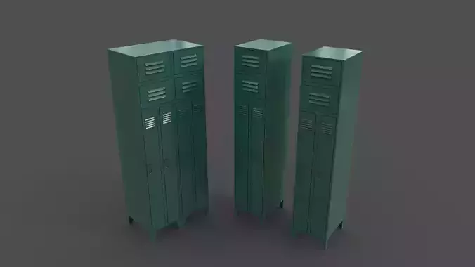 PBR School Gym Locker 10 - Green Dark