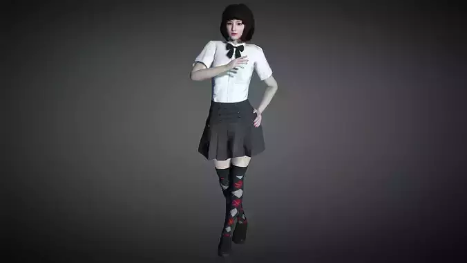 AAA Realistic Female Character 24 Low-poly 3D model