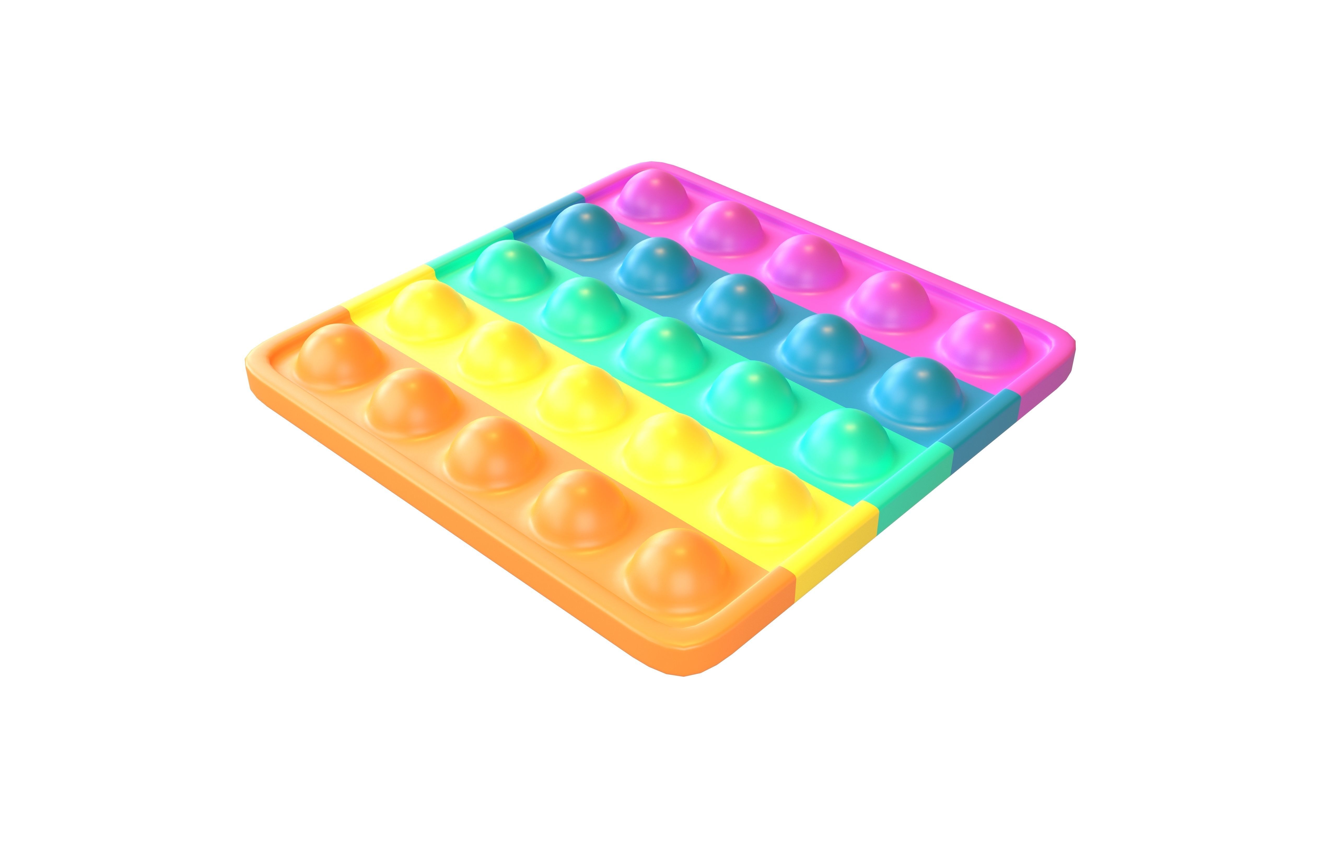 Push Bubble v2 001 Low-poly 3D model_2