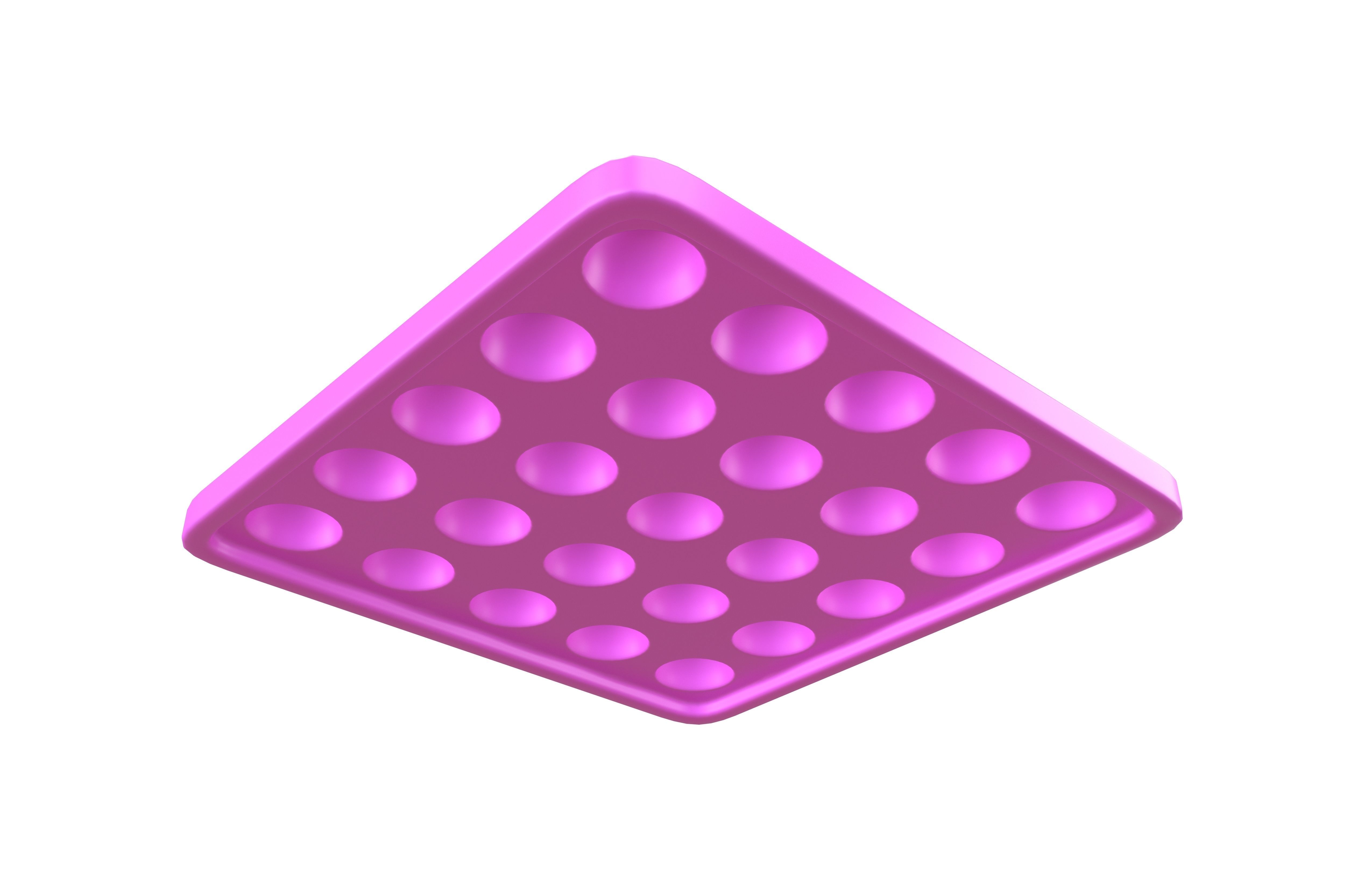 Push Bubble v2 002 Low-poly 3D model_1