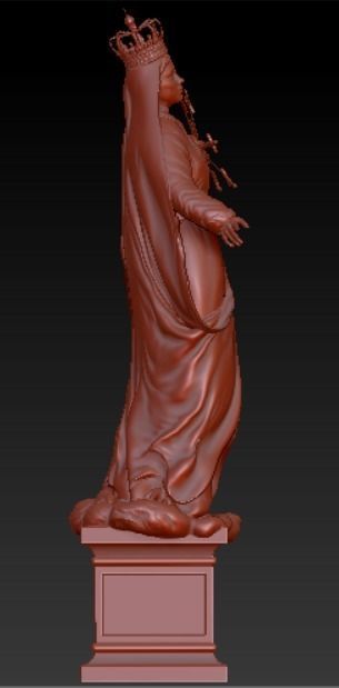 Mother Mary sad 3D print model_4