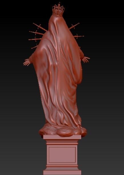 Mother Mary sad 3D print model_6