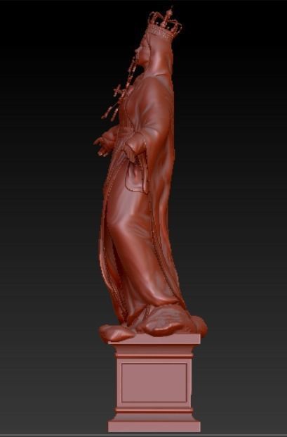 Mother Mary sad 3D print model_5