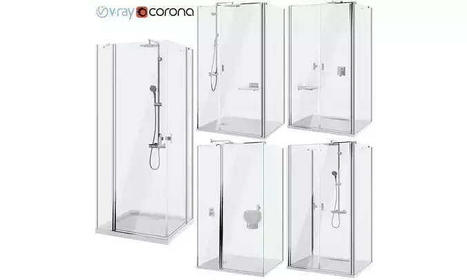 Shower cabins Radaway Nes 8 set 139