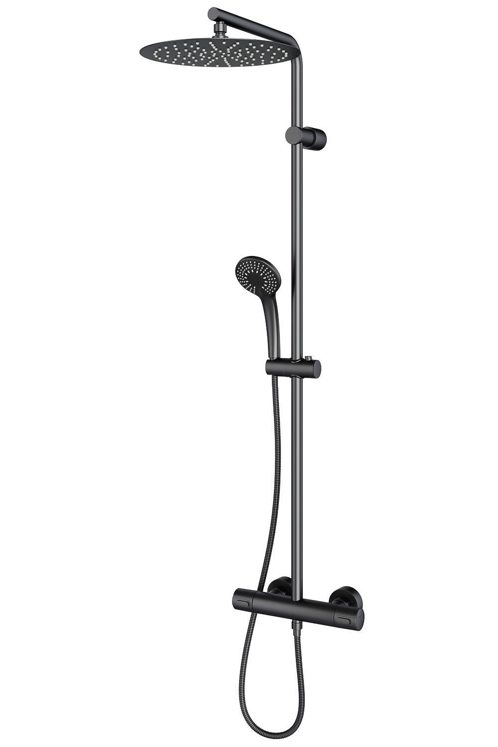 Shower doors Radaway Nes 8 Black set 140 3D model_14