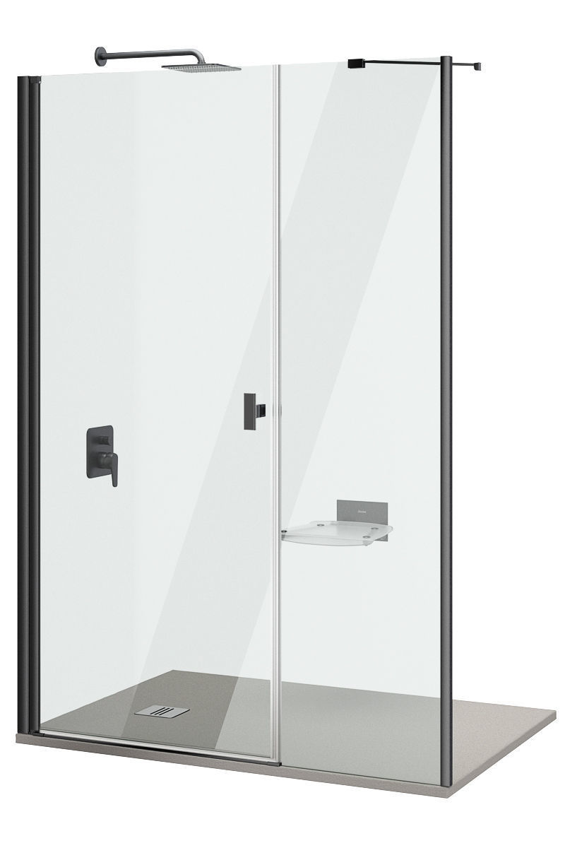 Shower doors Radaway Nes 8 Black set 140 3D model_10