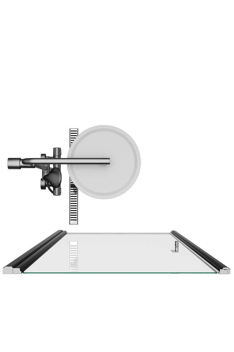 Shower doors Radaway Nes 8 Black set 140 3D model_8