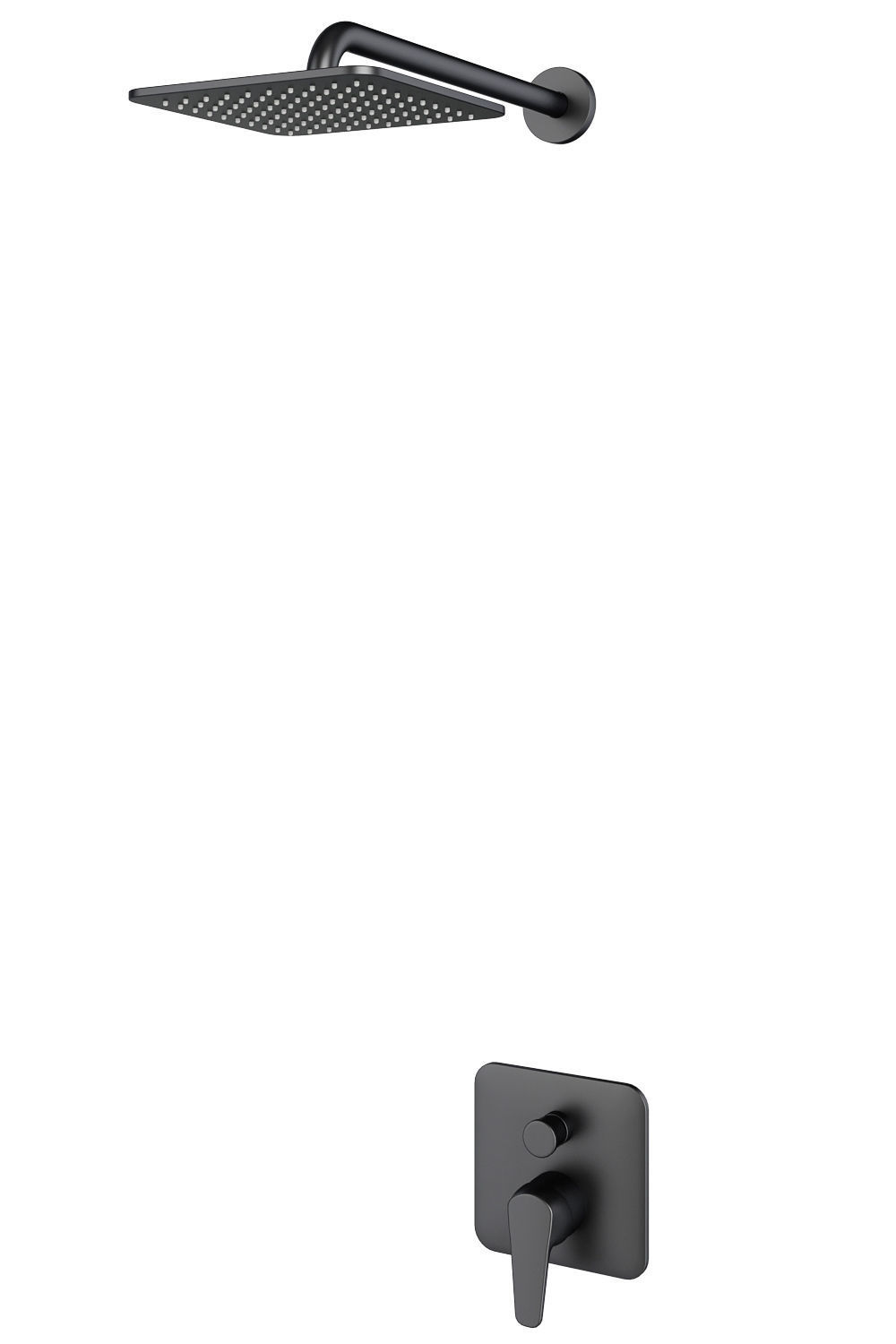 Shower doors Radaway Nes 8 Black set 140 3D model_13