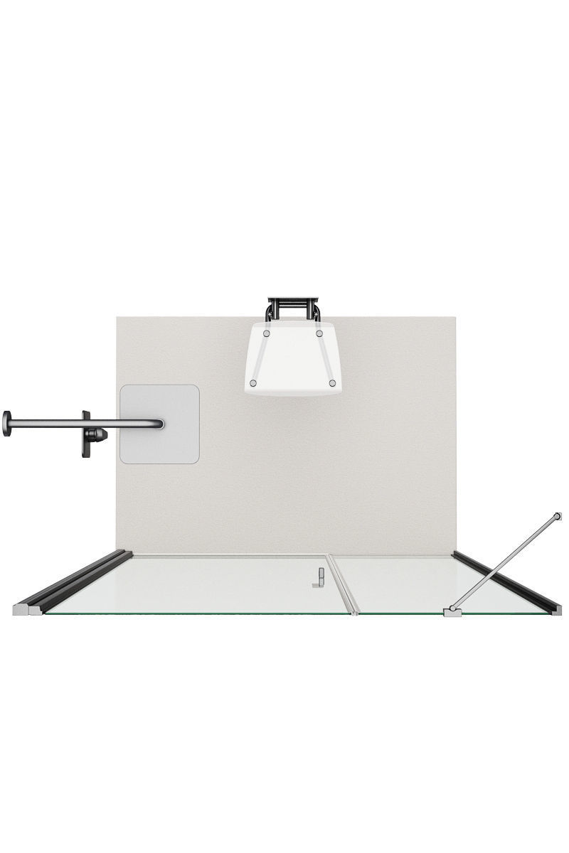 Shower doors Radaway Nes 8 Black set 140 3D model_19