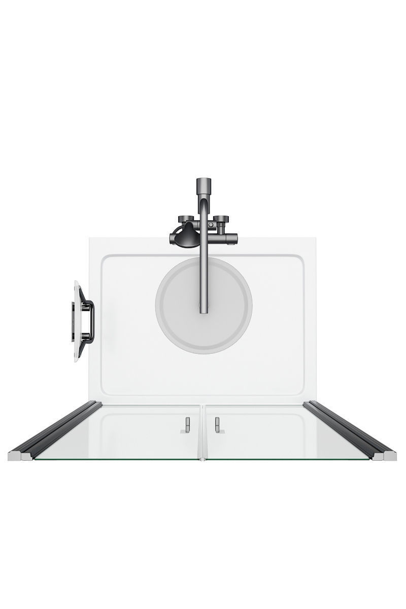 Shower doors Radaway Nes 8 Black set 140 3D model_18