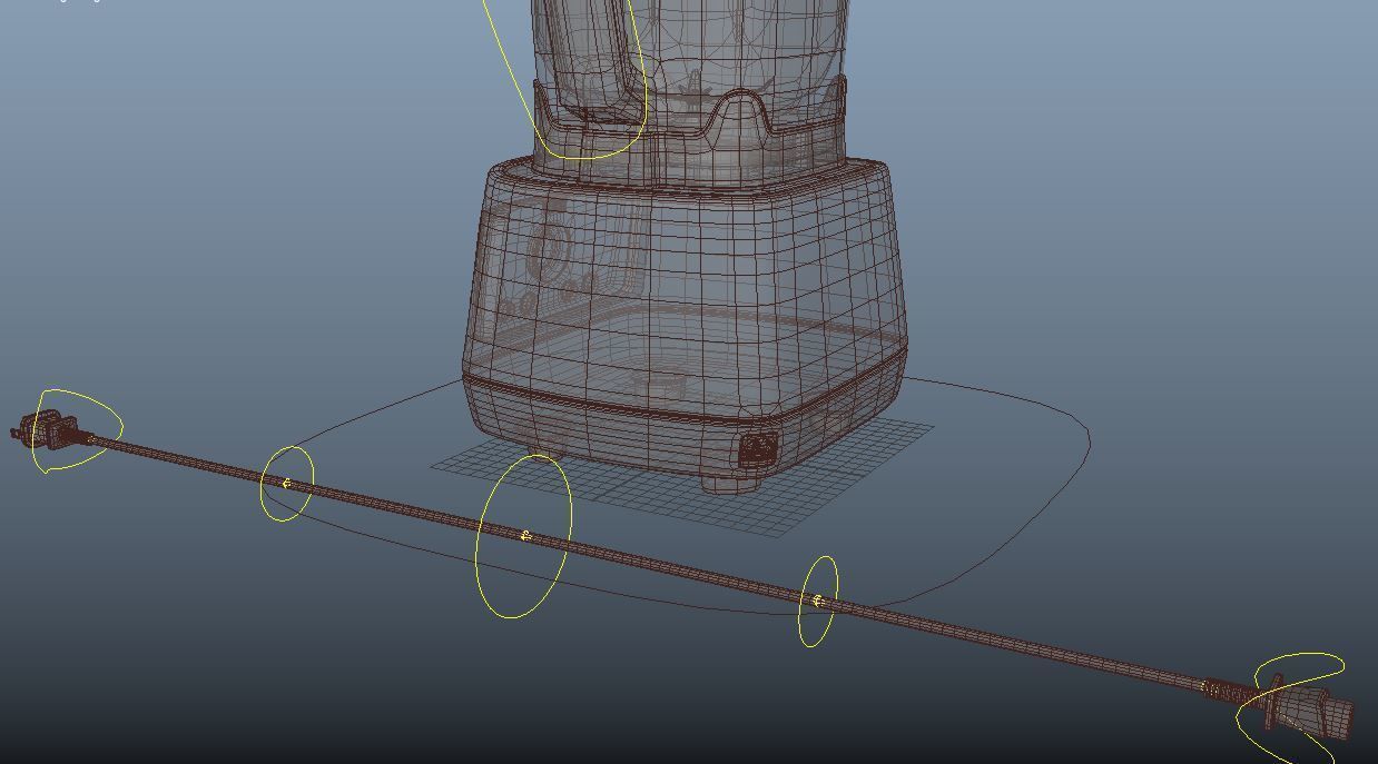 House Hold Series - Kitchen Blender Rig Free 3D model_4