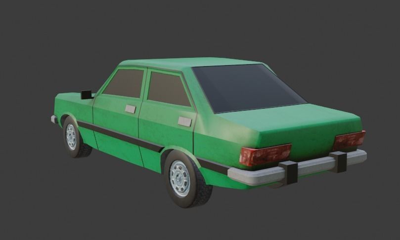Chevrolet Chevette Low-poly 3D model_2