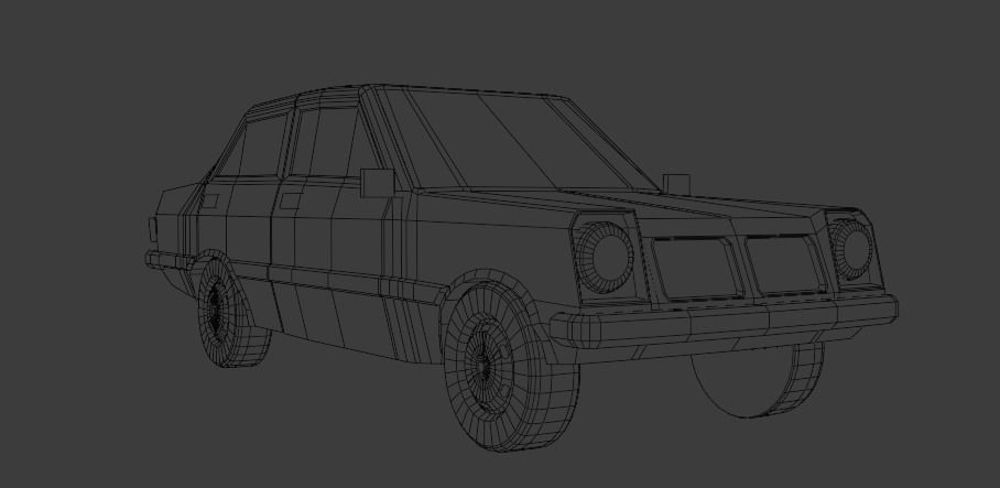 Chevrolet Chevette Low-poly 3D model_5