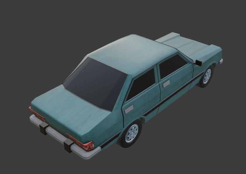 Chevrolet Chevette Low-poly 3D model_3