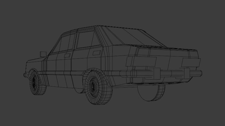 Chevrolet Chevette Low-poly 3D model_4