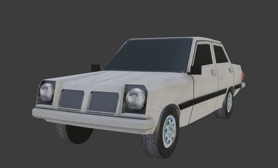 Chevrolet Chevette Low-poly 3D model_1