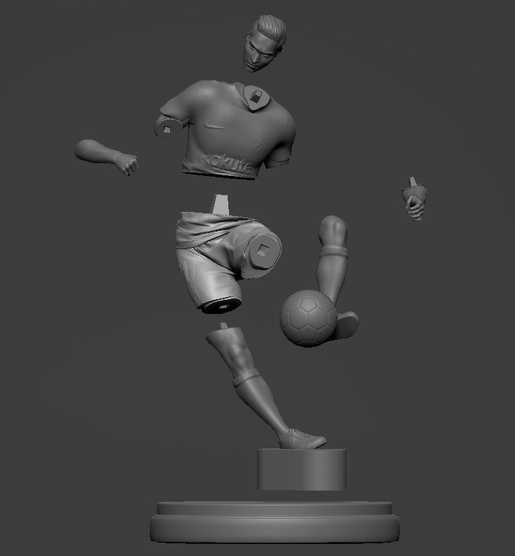 FootBall Player 3D Printable Free Free 3D print model_11