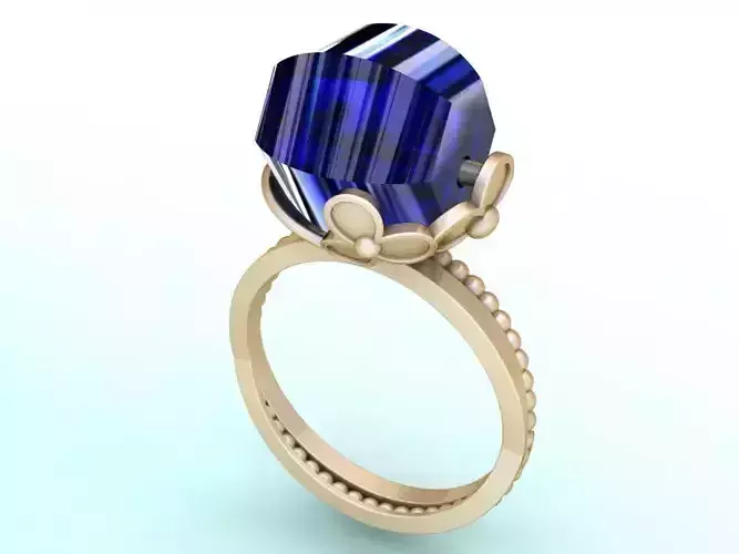 Gemstone Rings - Pentagon stone ring - Womens Rings