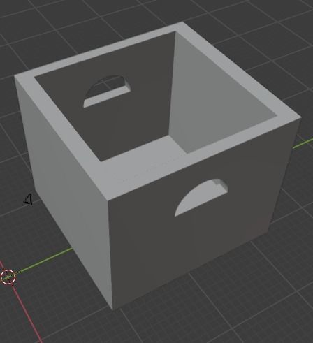 SIMPLE MILK CRATE BOX WITH HANDLES 3D print model_2
