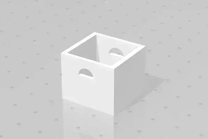 SIMPLE MILK CRATE BOX WITH HANDLES