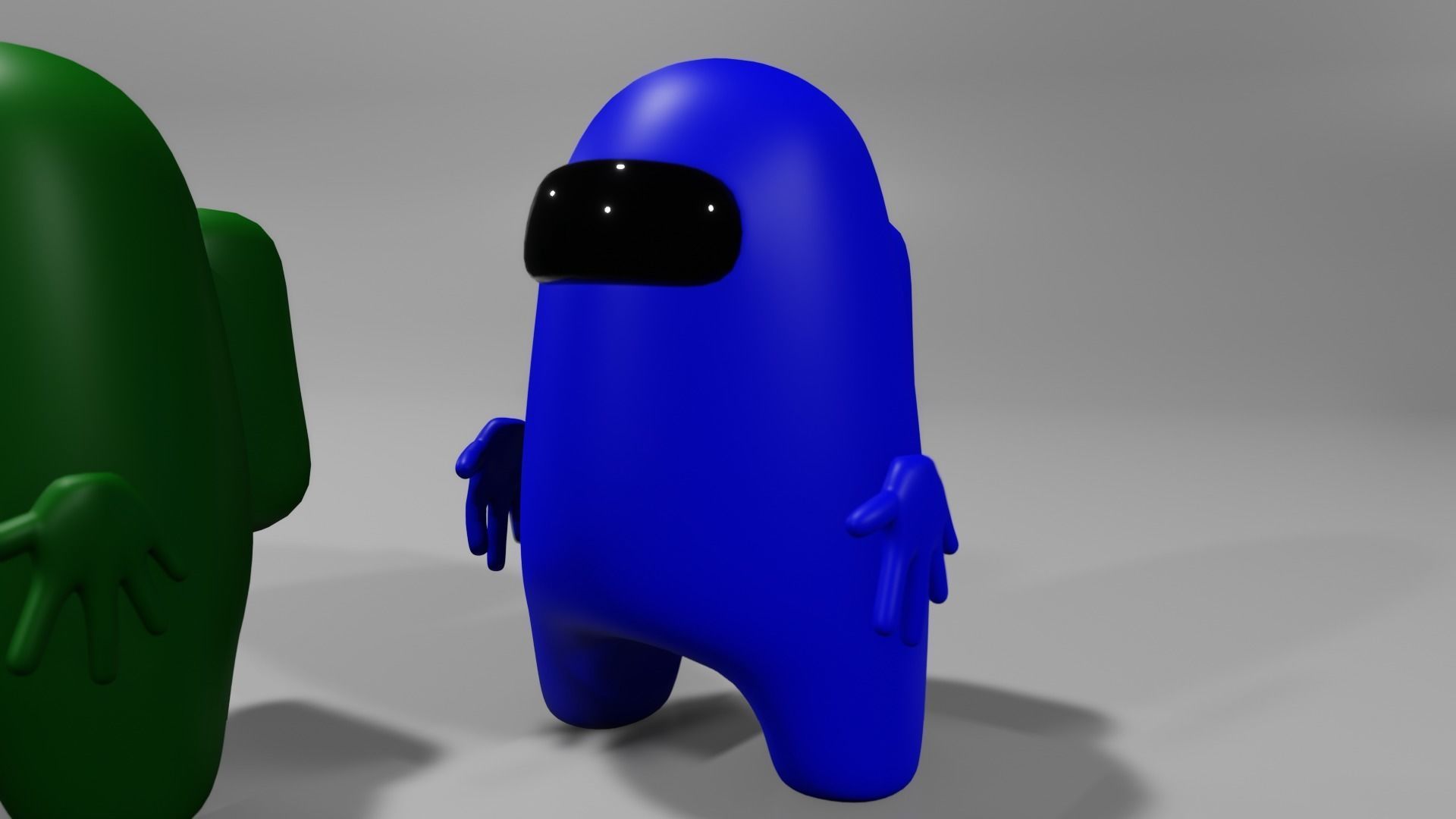 Among Us Character Pack With Hand 3D model_3