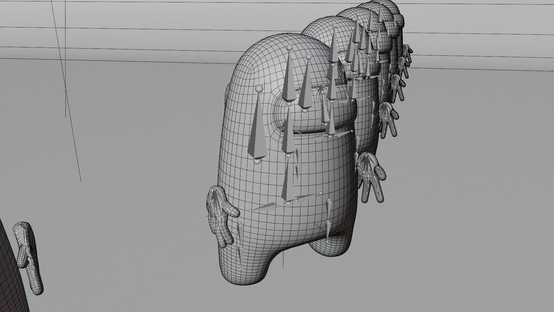 Among Us Character Pack With Hand 3D model_8