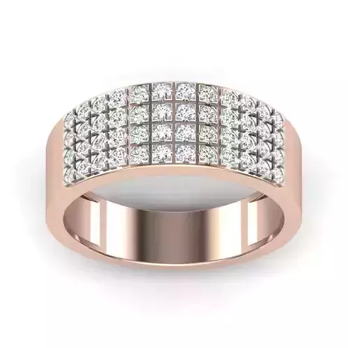 Ring 3dm stl render detail 3D print model rose gold band with... 3D print model