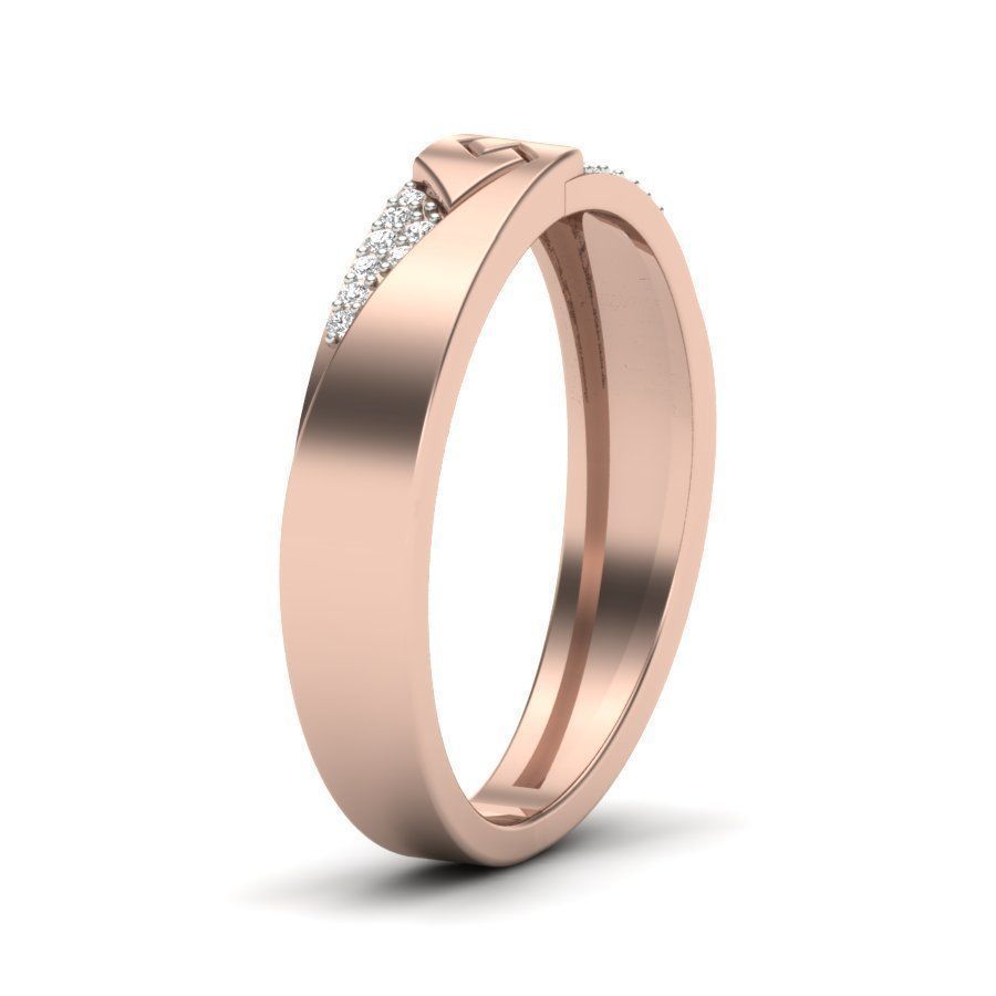 Band 3dm stl render detail 3D print model rose gold wedding w... 3D print model_16