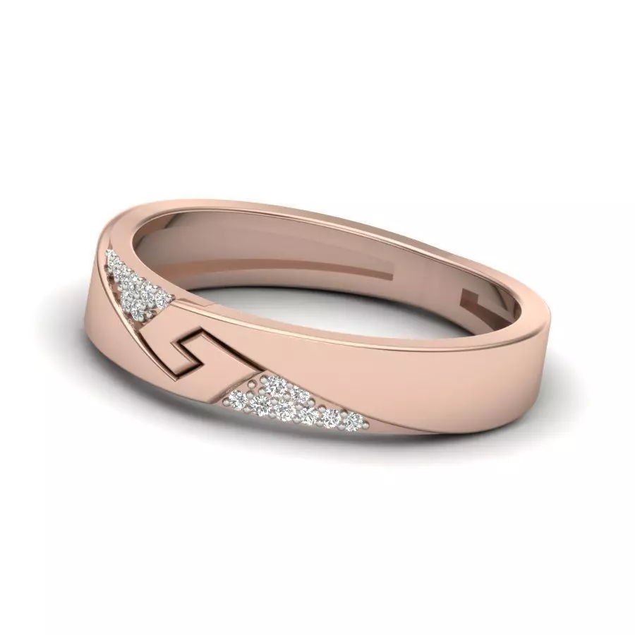 Band 3dm stl render detail 3D print model rose gold wedding w... 3D print model_0