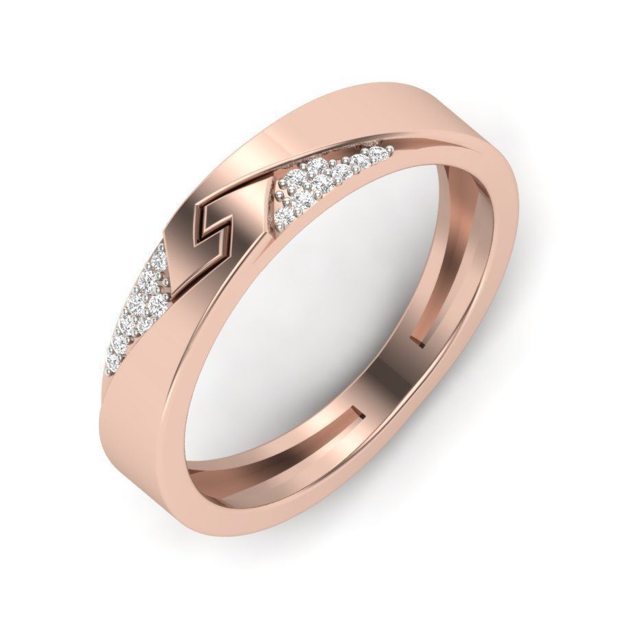 Band 3dm stl render detail 3D print model rose gold wedding w... 3D print model_11