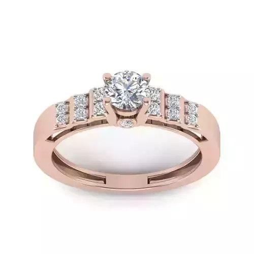 Solitaire ENGAGEMENT RING 3dm stl render detail 3D print model