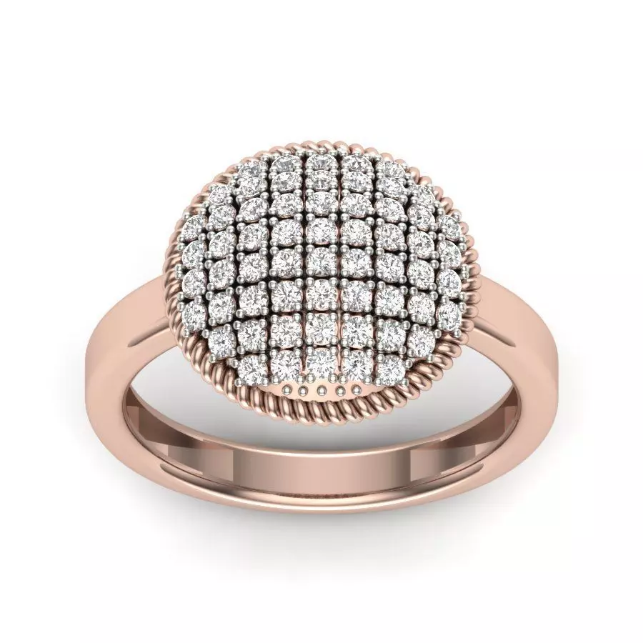 Cocktail Ring 3dm stl render detail 3D print model 3D print model_0