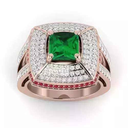 ENGAGEMENT Princess Stone RING  3D print model