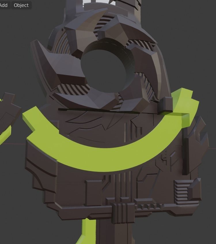 Kamen rider Kenzan Fusoken Hayate 3D printable cosplay prop 3D print model_2