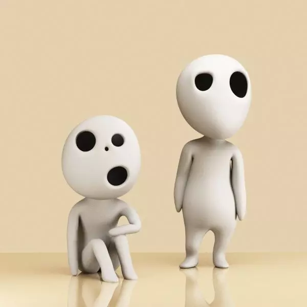 Set of Kodama 001-002 Free 3D print model_0