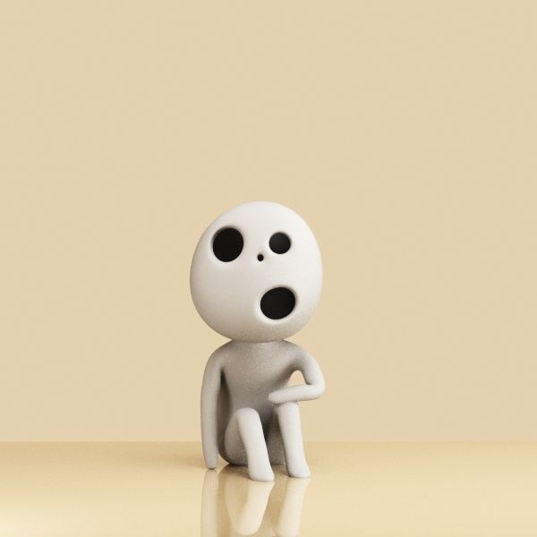 Set of Kodama 001-002 Free 3D print model_3