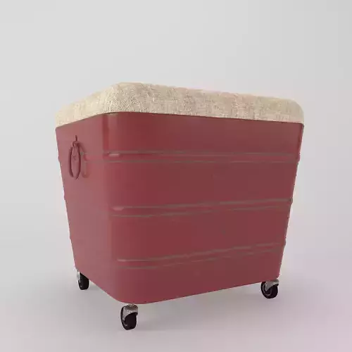 Ottoman ice chest on wheels 3D model