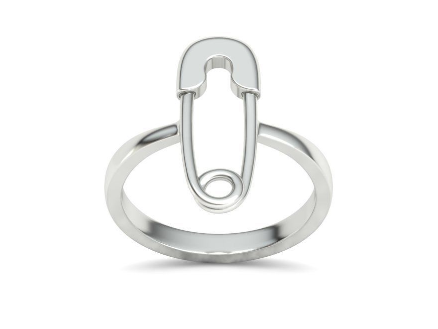 Safety Pins Collection Ring and Stud Earrings  _53