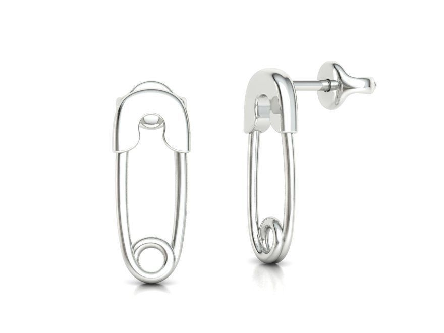 Safety Pins Collection Ring and Stud Earrings  _10
