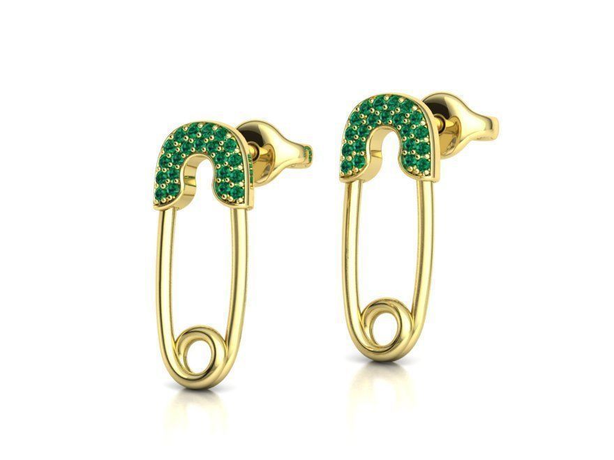 Safety Pins Collection Ring and Stud Earrings  _14