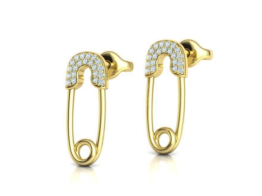 Safety Pins Collection Ring and Stud Earrings  _7